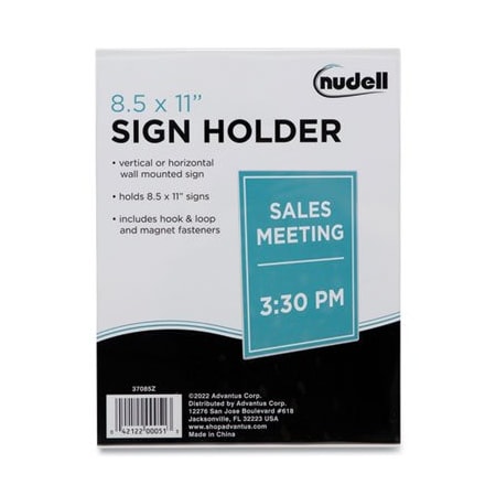 Artistic NuDell, Clear Plastic Sign Holder, All-Purpose, 8 1/2 X 11 37085Z